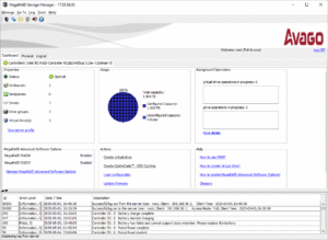 Графический интерфейс Megaraid Storage Manager